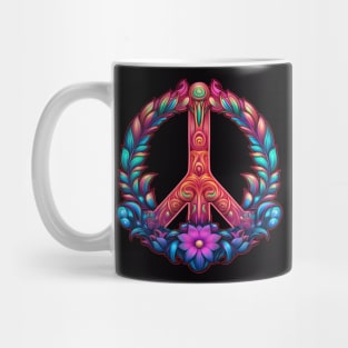 Floral Peace Sign Mug